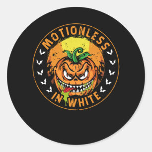 Adesivo Redondo Motivos Em Pumpkin Branco Jack O Lanterna Assustad