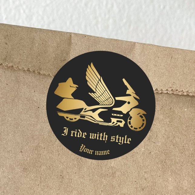 Adesivo Redondo Moto-motociclista Sticker (Criador carregado)