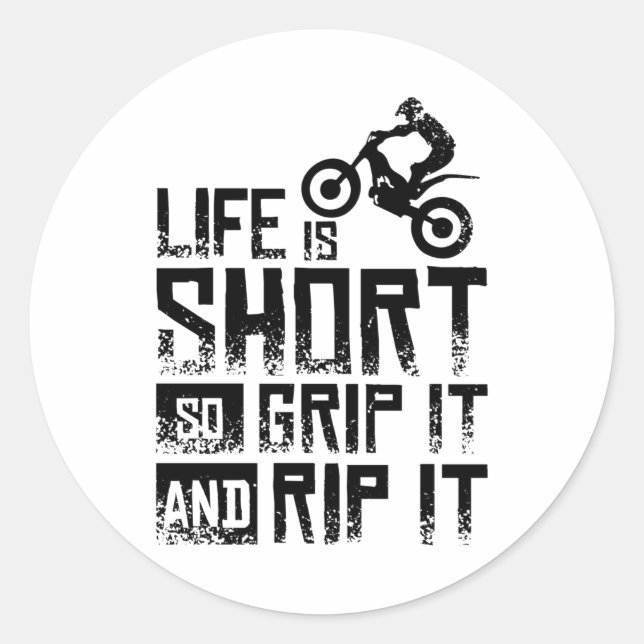 Adesivo Redondo Moto Trial Bike (Frente)