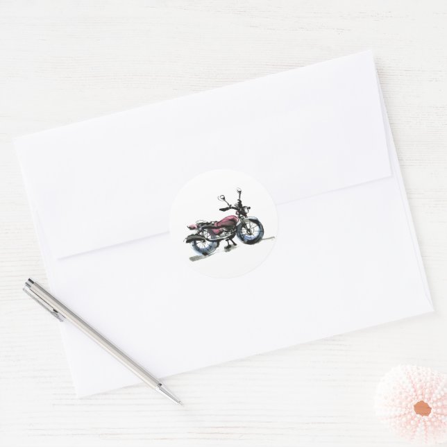 Adesivo Redondo Motocicleta (Envelope)