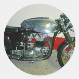 Adesivo Redondo Motocicleta britânica Triton.