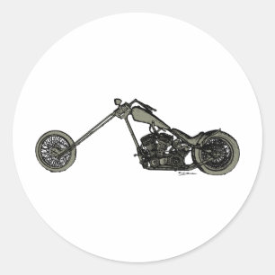 Adesivo Redondo Motocicleta feita sob encomenda cinzenta