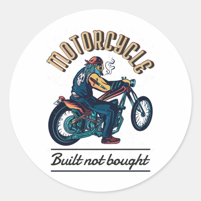 Adesivo Redondo Motocicleta não comprada (Frente)