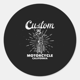 Adesivo Redondo motocicleta personalizada california