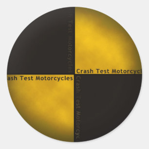 Adesivo Redondo Motocicletas do teste do impacto