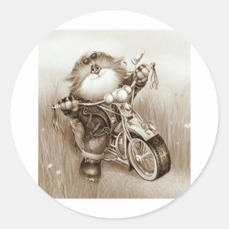 Adesivo Redondo motociclista