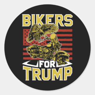 Adesivo Redondo Motociclista Para Regra Pro Trump Motociclista