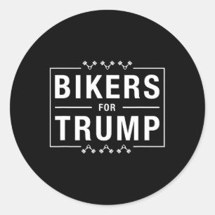 Adesivo Redondo Motociclistas Para Trump Republicano Conservador M