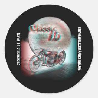 Adesivo Redondo Motociclo 3D clássico
