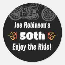 Motociclo com chamas 50º ou qualquer aniversário