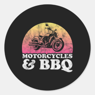 Adesivo Redondo Motociclos E Bicicletas E Churrascos