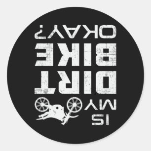 Adesivo Redondo Motocross Biker Dirt Bike Motocicleta Engraçado P