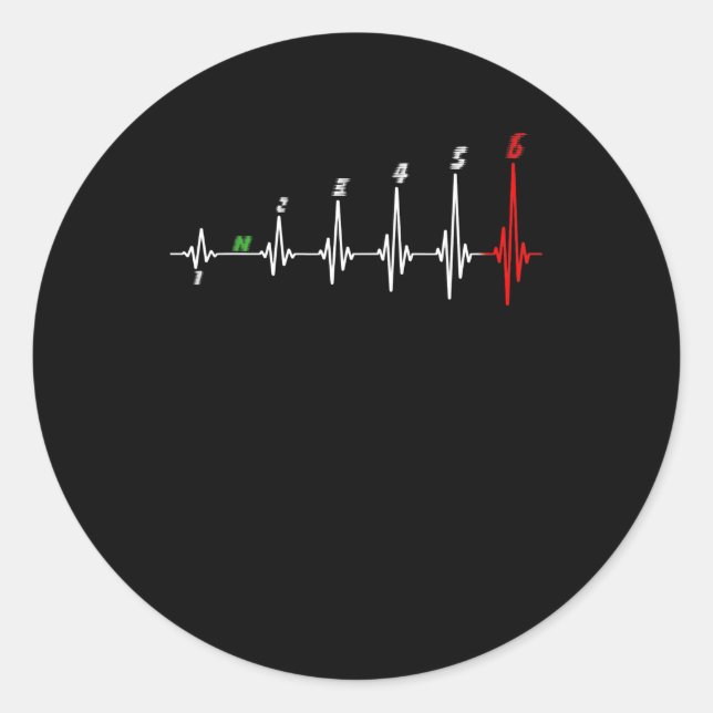 Adesivo Redondo Motocross de bicicleta de velocidade de pulsação d (Frente)