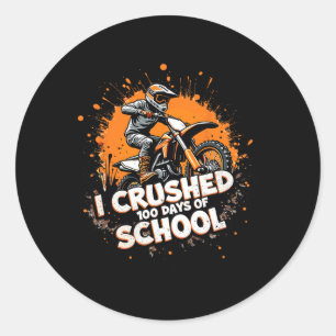 Adesivo Redondo Motocross Dirt Bike Kids Jovens Eu Esmagava 100 Di