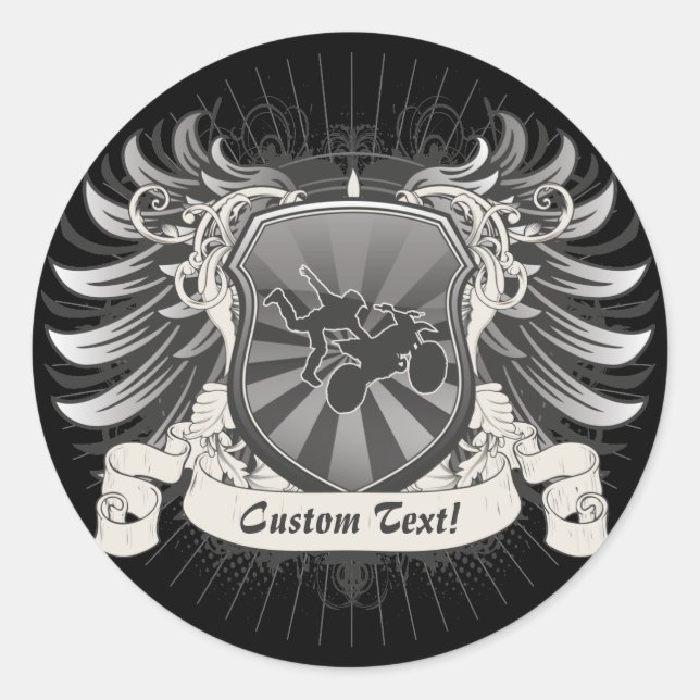 Adesivo Redondo Motocross Stunt Crest (Frente)