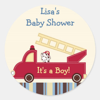 Adesivo Redondo Motor 27 Fire Truck Envelope Vedantes