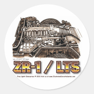 Adesivo Redondo Motor Corvette ZR1/LT5 320