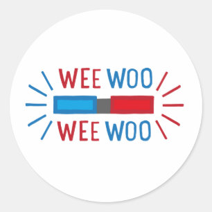 Adesivo Redondo Motor de Fogo Ambulante da Polícia