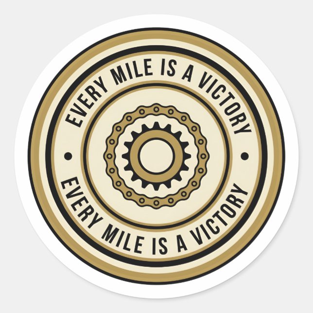 Adesivo Redondo Motorcycle Distance Achievement Style (Frente)