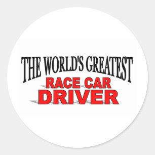 Adesivo Redondo Motorista de carro de corridas do mundo o grande