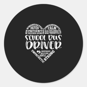 Adesivo Redondo motorista de ônibus escolar, motorista de ônibus