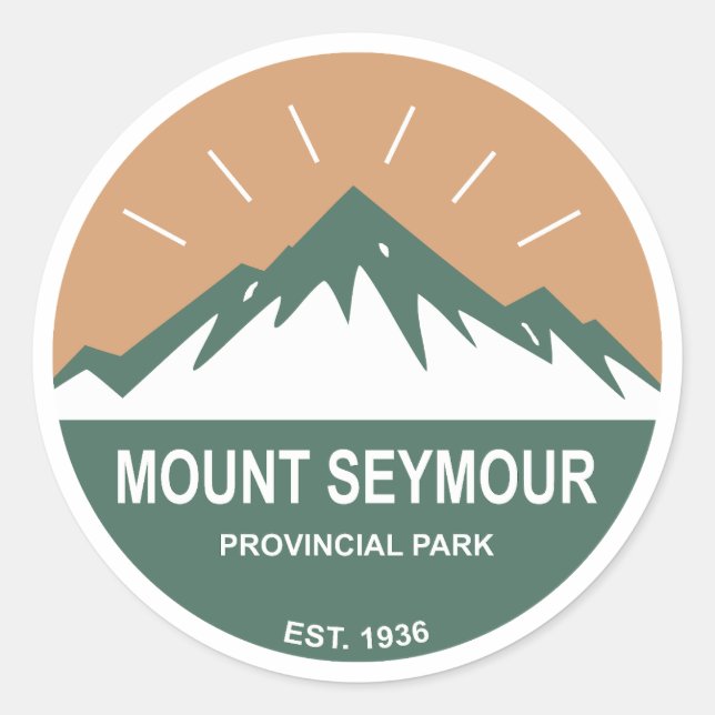 Adesivo Redondo Mount Seymour Provincial Park (Frente)