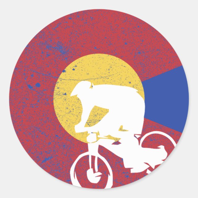 Adesivo Redondo Mountain Bike Colorado (Frente)