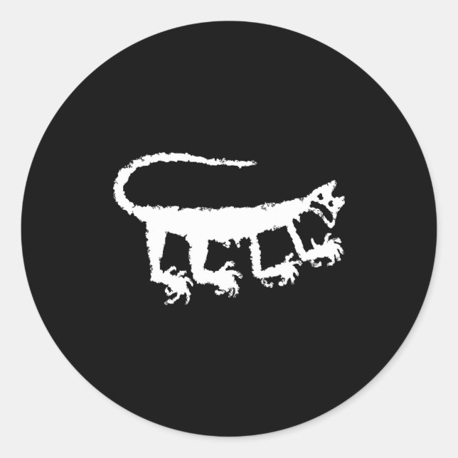 Adesivo Redondo Mountain Lion Petroglyph _1  (Frente)