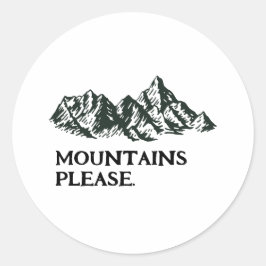 Adesivo Redondo Mountains calling