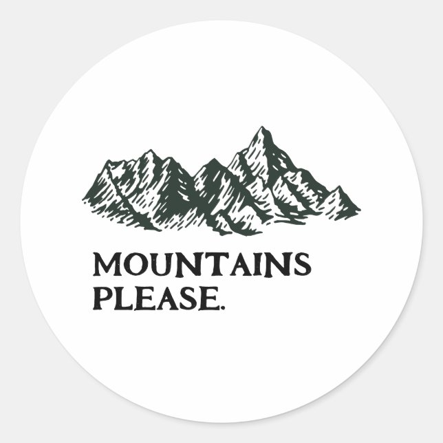 Adesivo Redondo Mountains calling (Frente)
