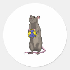 Adesivo Redondo Mouse no esporte de handebol