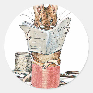 Adesivo Redondo Mouse Personor no Spool of Thread