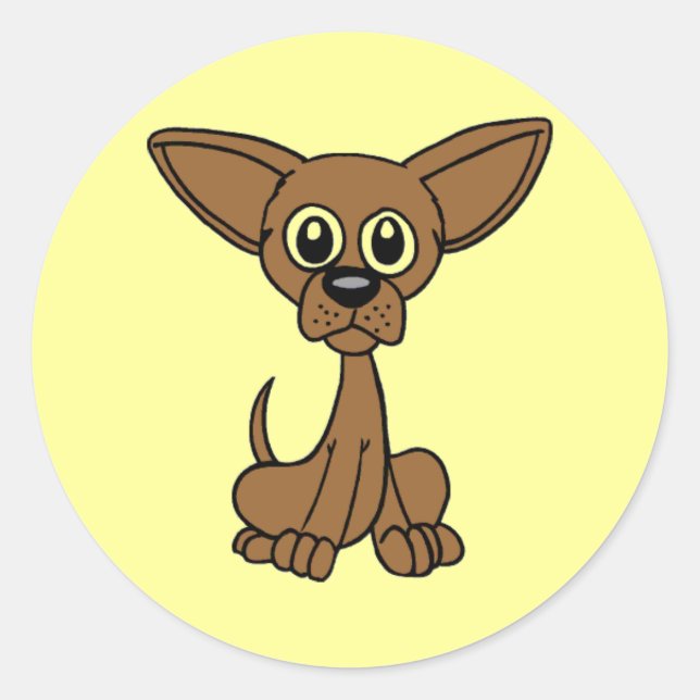 Adesivo Redondo Mousey Dog Sticker (Frente)