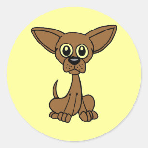 Adesivo Redondo Mousey Dog Sticker
