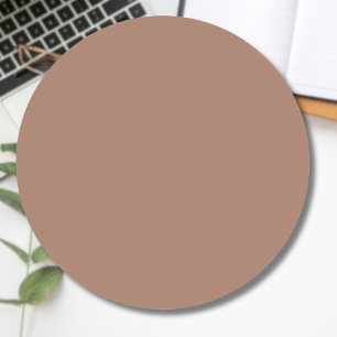 Adesivo Redondo Mousse de Mocha Tendência Elegante Cor Sólida