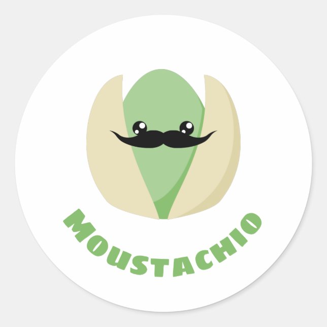 Adesivo Redondo Moustachio (Frente)