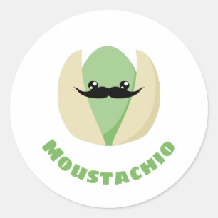 Adesivo Redondo Moustachio