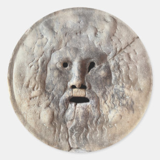 Adesivo Redondo Mouth of Truth - La Bocca della Verità, Rome Italy