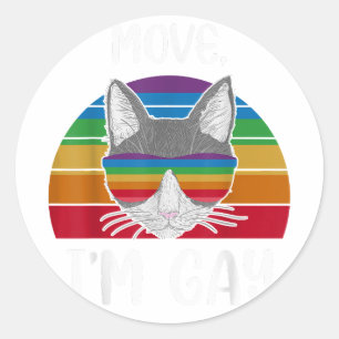 Adesivo Redondo Mover, eu sou gay LGBT Orgulho gay