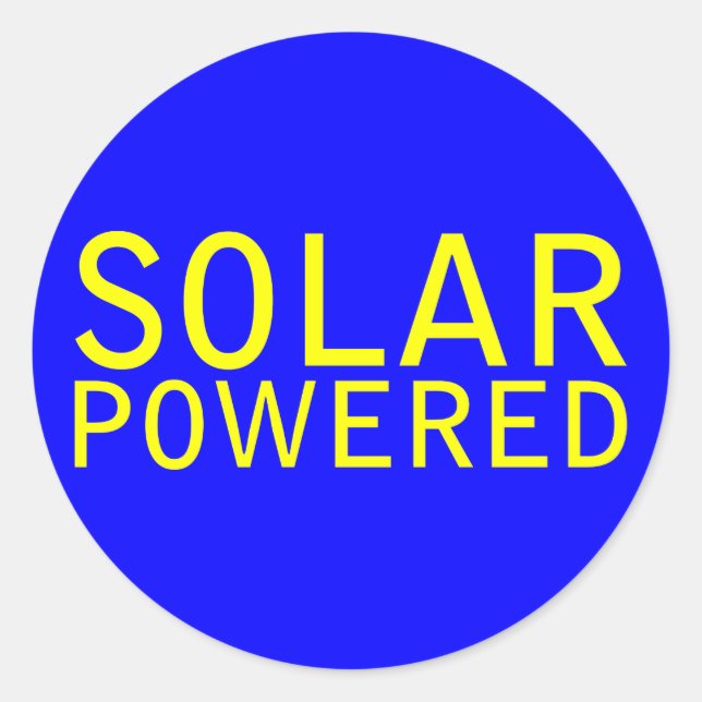Adesivo Redondo movido a energia solar (Frente)