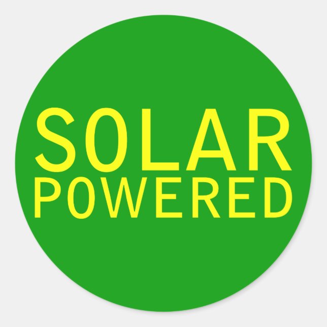 Adesivo Redondo movido a energia solar (Frente)