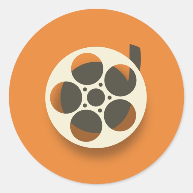 Adesivo Redondo Movie Reel (Frente)