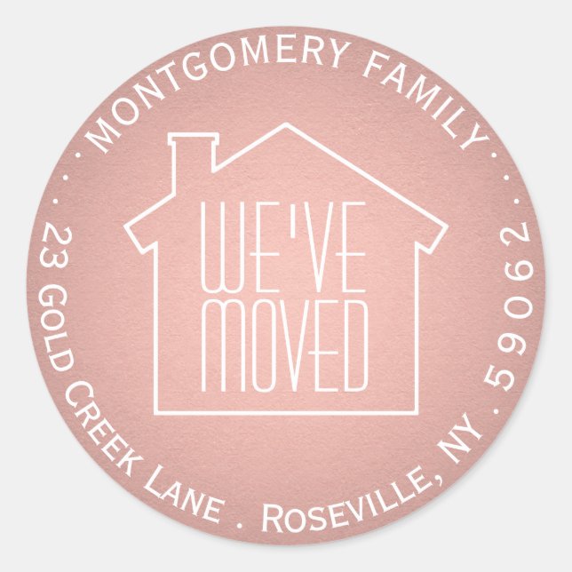 Adesivo Redondo Movimentamos o endereço de devolução do filme Faux