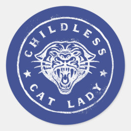 Adesivo Redondo Movimento de Senhora de Gato Infantil