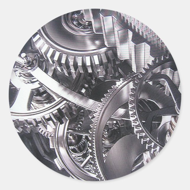 Adesivo Redondo Movimento industrial. (Frente)