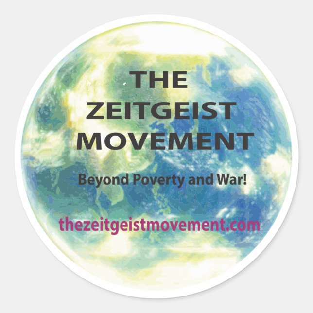 Adesivo Redondo Movimento Zeitgeist (Frente)