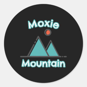 Adesivo Redondo Moxie Mountain Maine Montanhas Climbing Hiking Cam