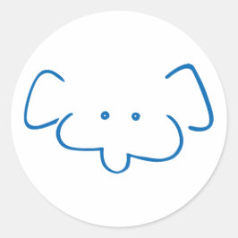 Adesivo Redondo Mr Elephant