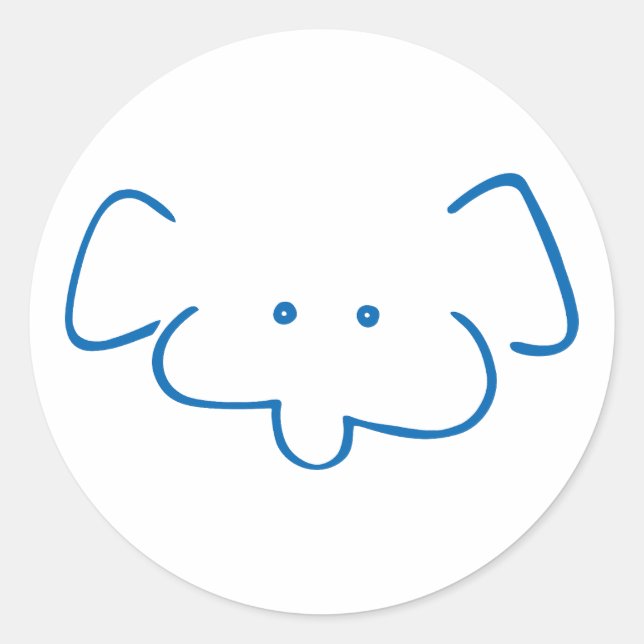 Adesivo Redondo Mr Elephant (Frente)