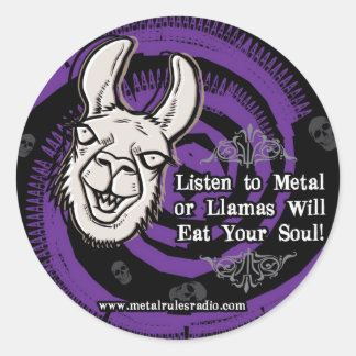 Adesivo Redondo MRR Llama Sticker